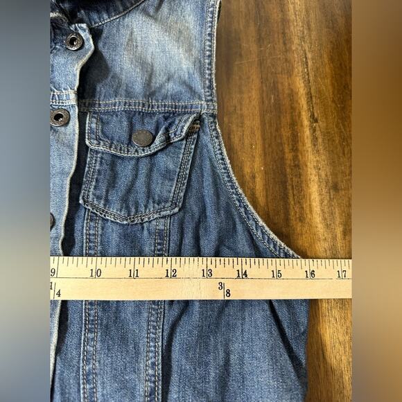 Free People Vintage Denim Button Down Maxi Dress Size 4 EUC Rare Style - Picture 6 of 9